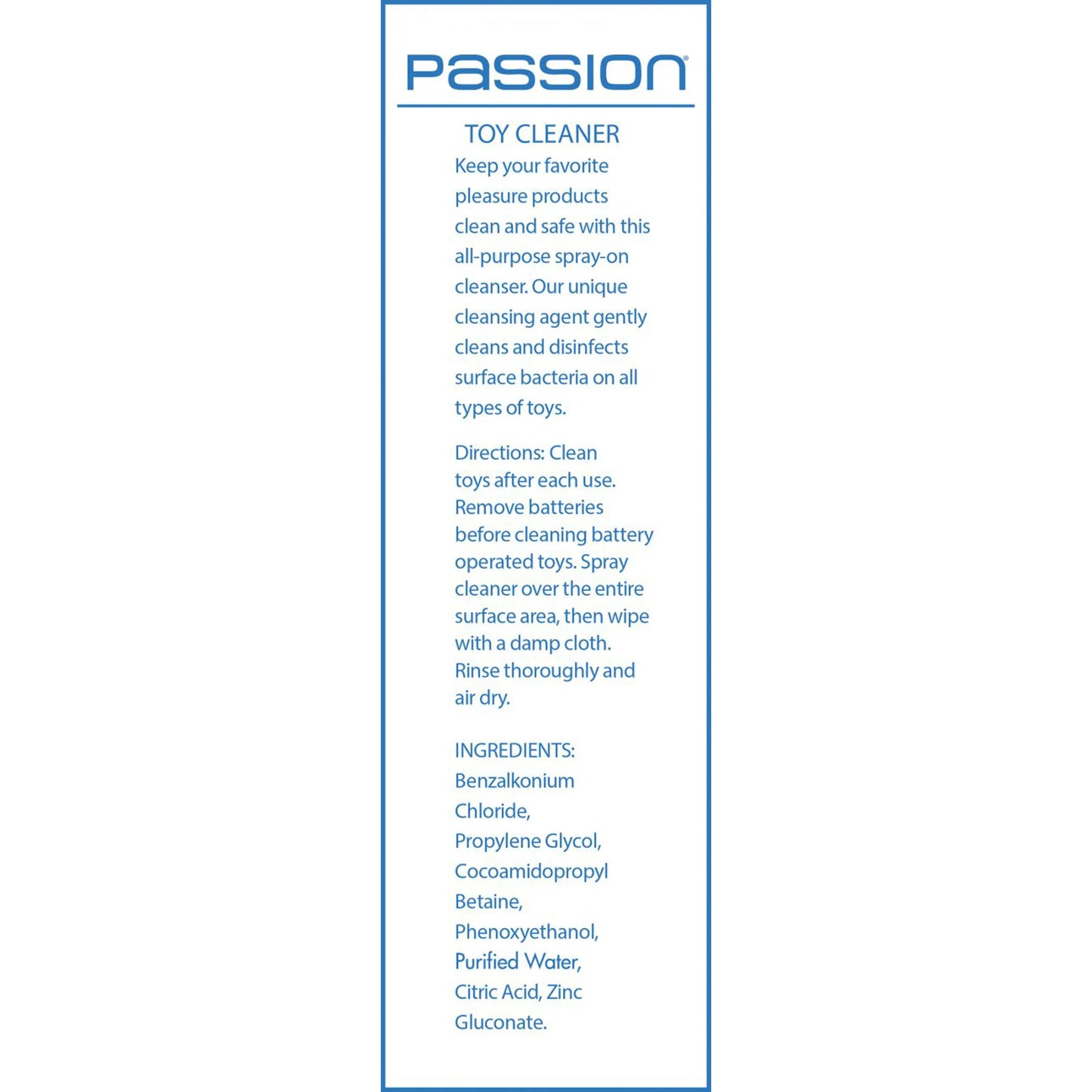 Passion Toy Cleaner