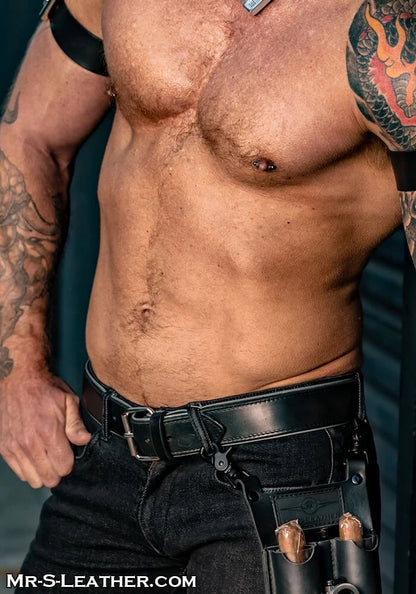 Piped Leather Belt