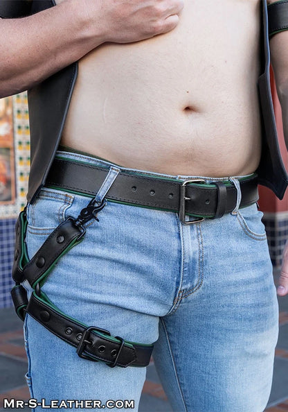 Piped Leather Belt