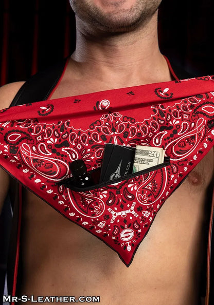 Zipper Pocket Neck Hanky - 10 Colors