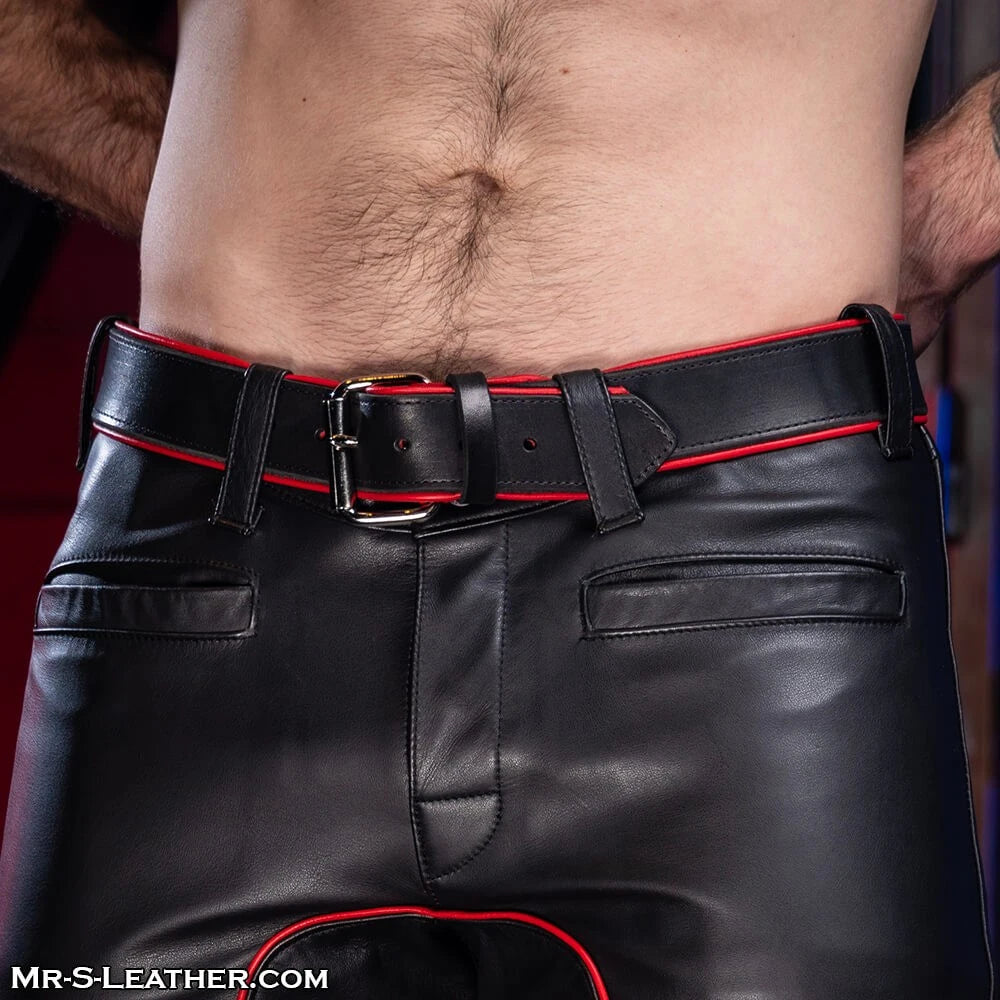 Piped Leather Belt